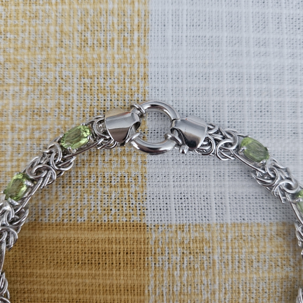 Ross-Simons Peridot Sterling Silver Tennis Bracelet - Picture 4 of 7
